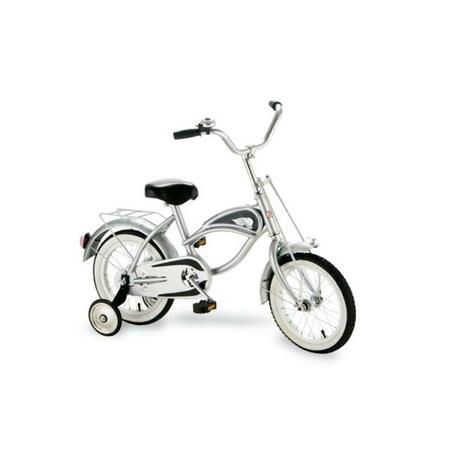 MORGAN CYCLE 14 in. Cruiser Bicycle with Training Wheels in Silver 41116